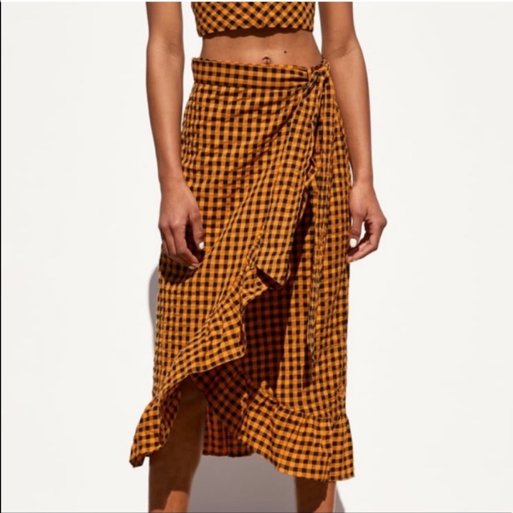 Zara maxi wrap skirt